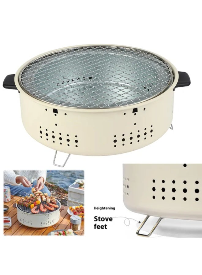 Camping Grills Portable Removable Charcoal Oven with Grill Net Compact Outdoor Cooking Equipment for Hiking and Camping Trips - Image 4